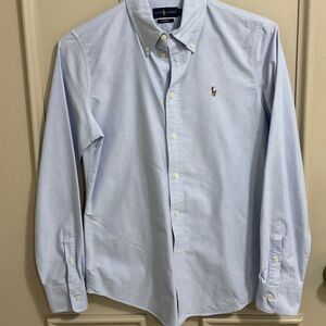 Ralph Lauren women’s Sky Blue Button Down Shirt , size Medium100% cotton